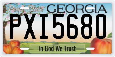 GA license plate PXI5680