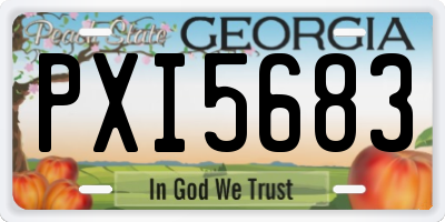 GA license plate PXI5683