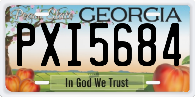 GA license plate PXI5684