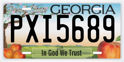 GA license plate PXI5689