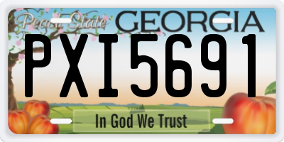 GA license plate PXI5691