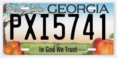 GA license plate PXI5741
