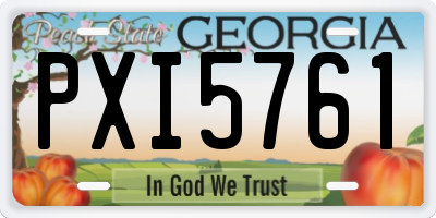 GA license plate PXI5761