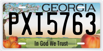GA license plate PXI5763