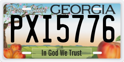 GA license plate PXI5776