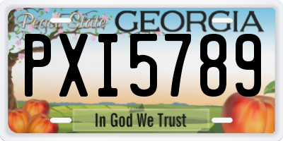 GA license plate PXI5789