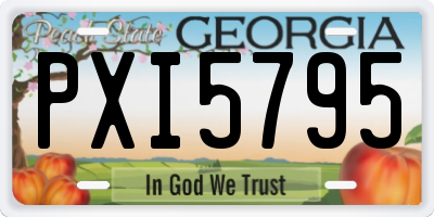 GA license plate PXI5795