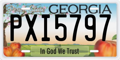 GA license plate PXI5797