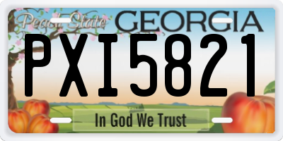 GA license plate PXI5821