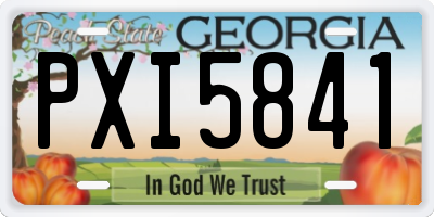 GA license plate PXI5841