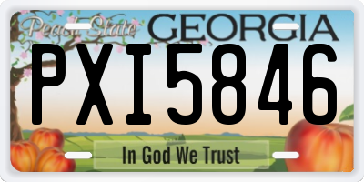 GA license plate PXI5846