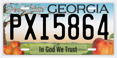 GA license plate PXI5864