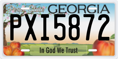 GA license plate PXI5872
