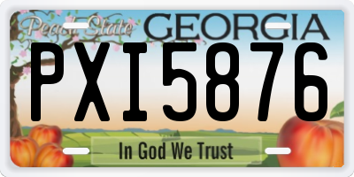 GA license plate PXI5876
