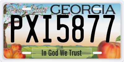GA license plate PXI5877