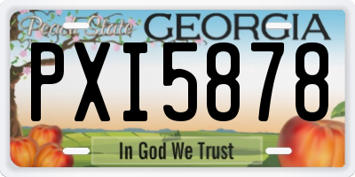 GA license plate PXI5878