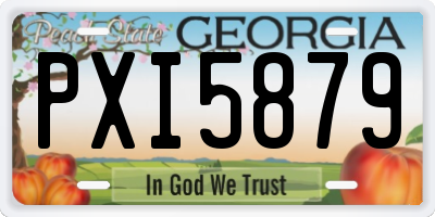 GA license plate PXI5879