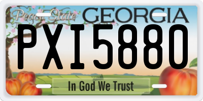 GA license plate PXI5880
