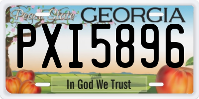 GA license plate PXI5896