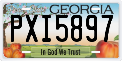 GA license plate PXI5897