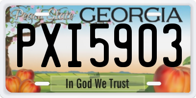 GA license plate PXI5903