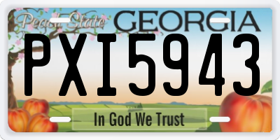 GA license plate PXI5943