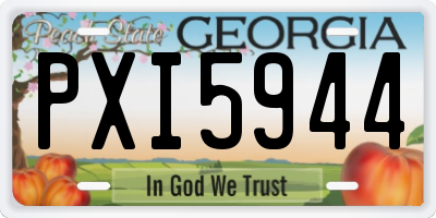 GA license plate PXI5944