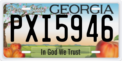 GA license plate PXI5946