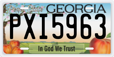 GA license plate PXI5963