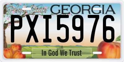 GA license plate PXI5976