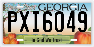 GA license plate PXI6049