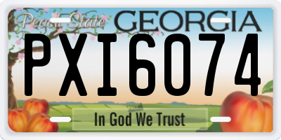 GA license plate PXI6074