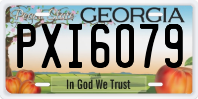 GA license plate PXI6079