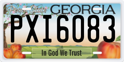 GA license plate PXI6083