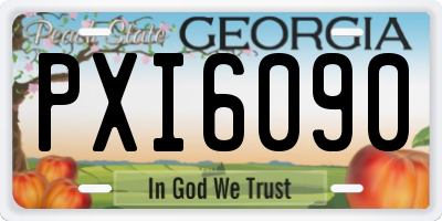GA license plate PXI6090