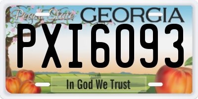 GA license plate PXI6093