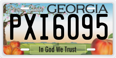 GA license plate PXI6095