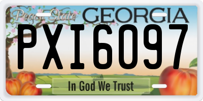 GA license plate PXI6097