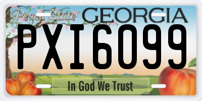 GA license plate PXI6099