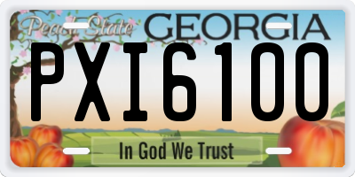 GA license plate PXI6100