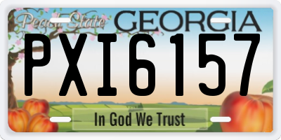GA license plate PXI6157