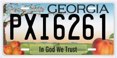 GA license plate PXI6261
