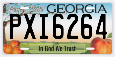 GA license plate PXI6264