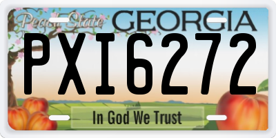 GA license plate PXI6272