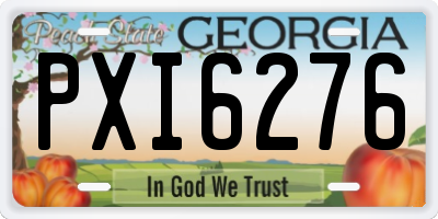 GA license plate PXI6276