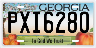 GA license plate PXI6280