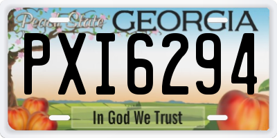 GA license plate PXI6294