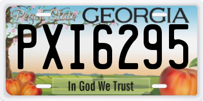 GA license plate PXI6295