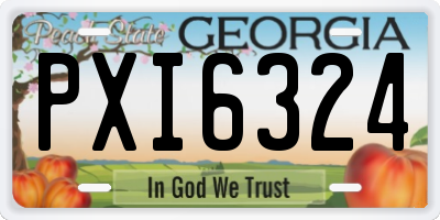 GA license plate PXI6324