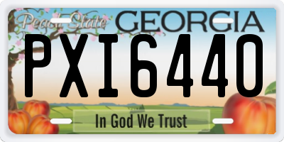 GA license plate PXI6440